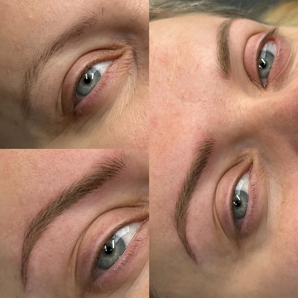 Antes y después de microblading de cejas, clienta 5